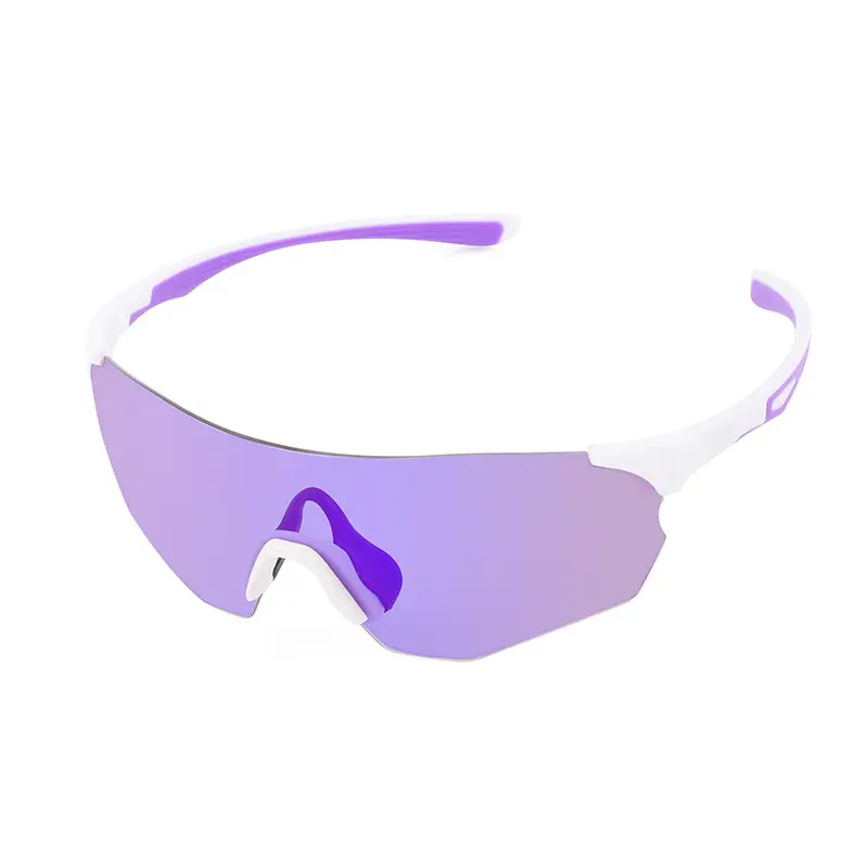Men's Modern Sports Eyewear - Lightweight TR90 Frame, Ultrasafe Purple Mirrored UV400 UV Protection Lens, Male Goggles for Running & Cycling with Ultrasafe Face and Eye Protection