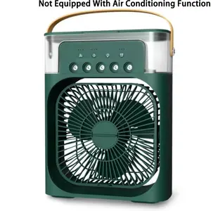 5-hole Mist Cooling Multifunctional Fan with 600ML Water Tank, 3 Mist Modes & 3 Speed Settings Fan with 7-color LED Light, Portable Mini Fan for Desk & Outdoor Use