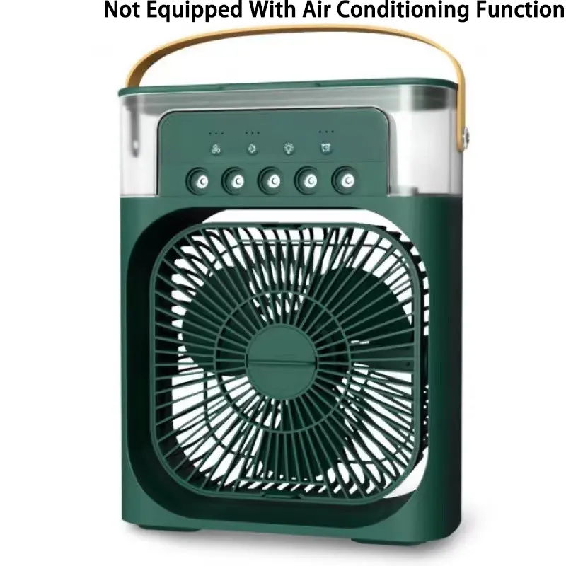 5-hole Mist Cooling Multifunctional Misting Fan with 600ML Water Tank, 3 Mist Modes & 3 Speed Settings Fan with 7-color LED Light, Portable Mini Fan for Desk & Outdoor Use