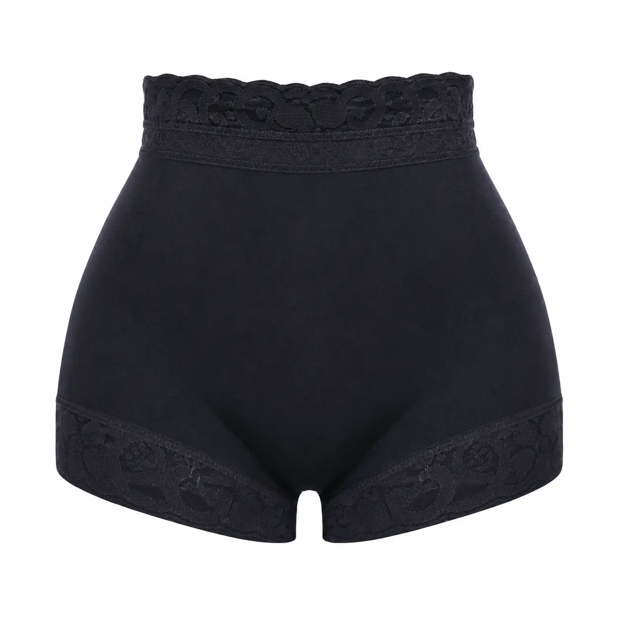 Lace High Waist Tummy Control Shapewear Boy Shorts Butt Lift Slimming Underwear Anti Roll Down Body Shaper
