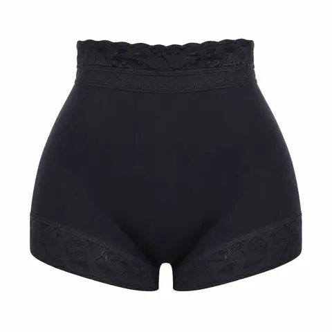 Lace High Waist Tummy Control Shapewear Boy Shorts Butt Lift Slimming Underwear Anti Roll Down Body Shaper