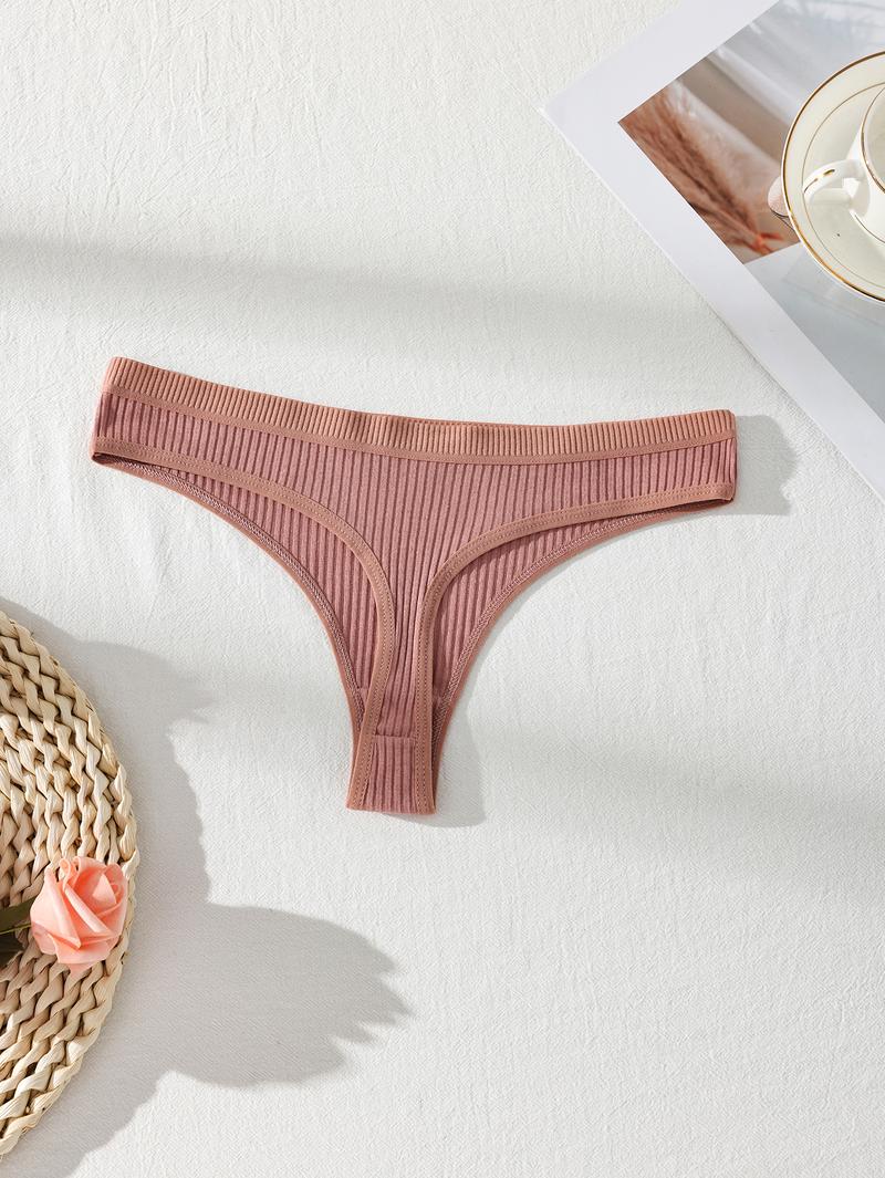 Hotcom Women's 7/14 Pack Seamless Thongs Cotton Bikini Underwear Low Rise Breathable Dry Quick Comfortable Fit for All Seasons Soft Stretchy Fabric Minimalist Style Ideal for All Seasons