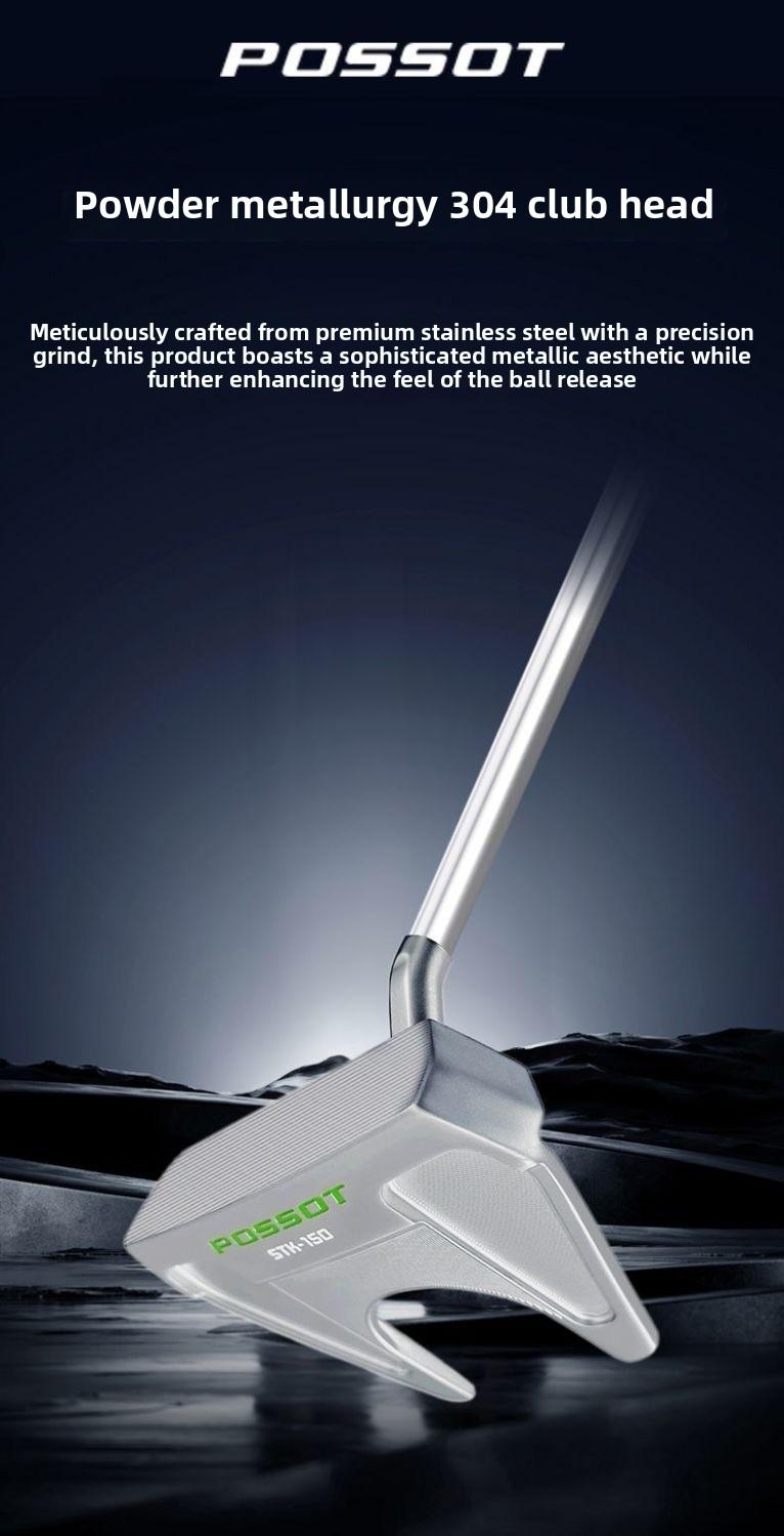 Golf Putter - Horn-Style Putter - Long-Distance Design with Alignment Line - Stainless Steel Shaft