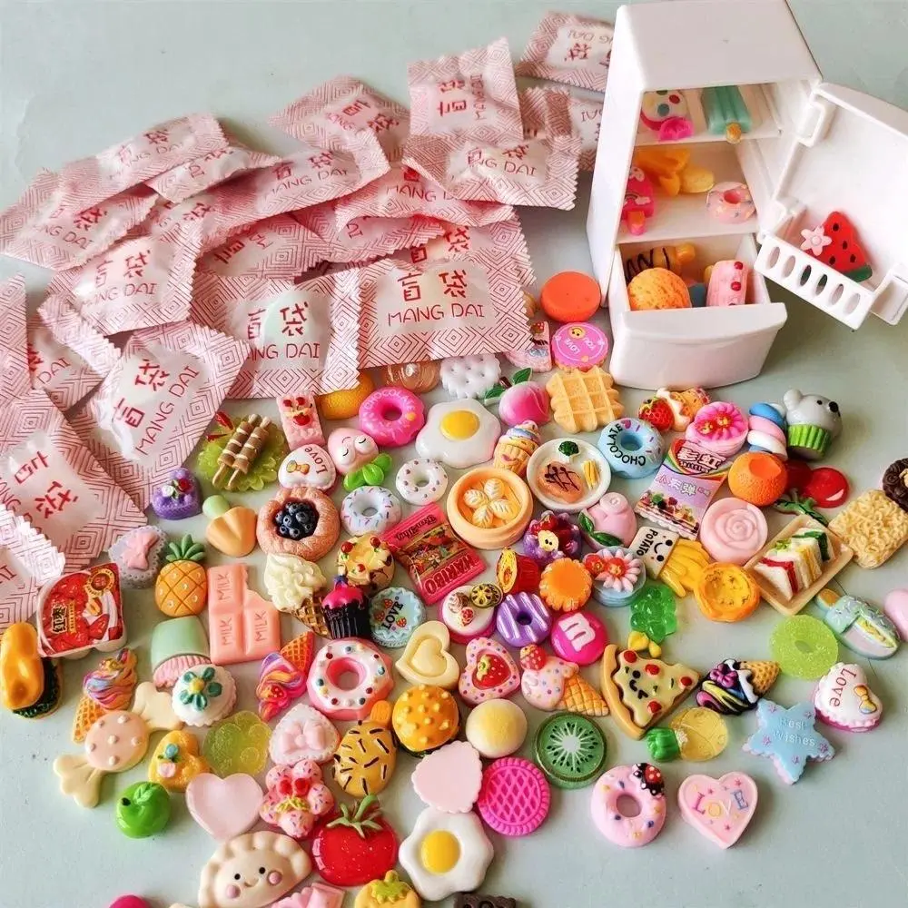 5/30/60pcs Mini Simulation Supermarket Snack Blind Bag Cute Children's Party Kitchen Accessories Blind Box Toys Randomly Sent