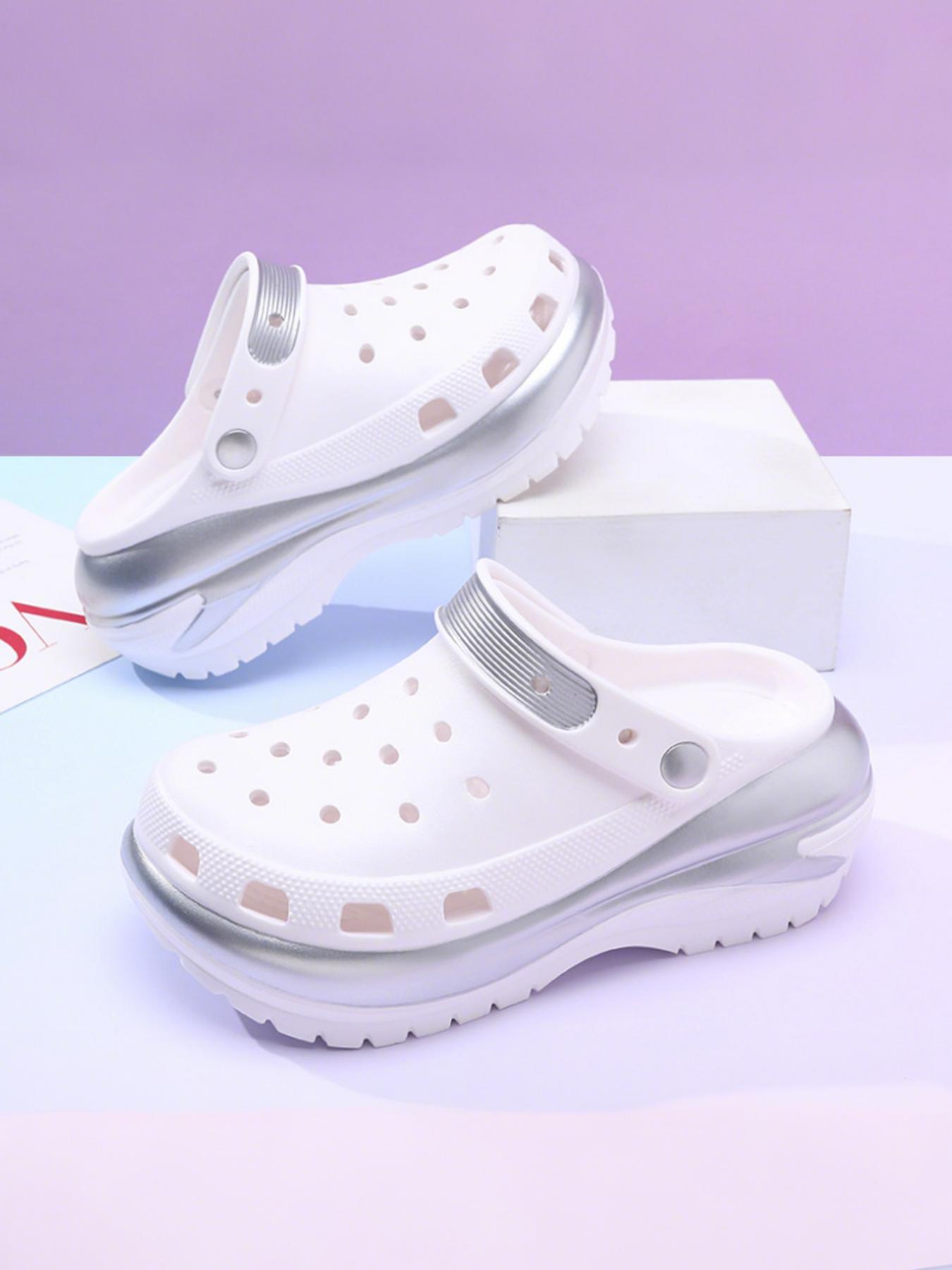 Women's Fashionable Solid Color Clogs, Casual Comfortable Breathable Non-slip Clogs, All-match Soft Sole Clogs, Thick Sole Slippers for Daily Wear