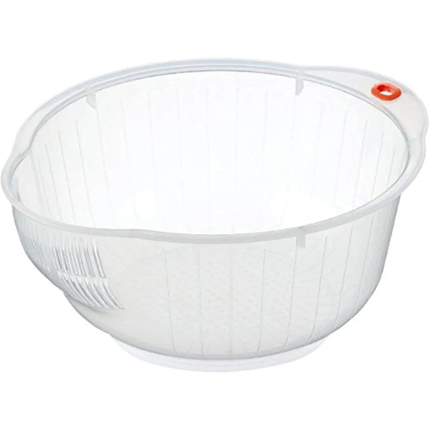 Plastic  Rice Washing Bowl with Strainer, 2 quart