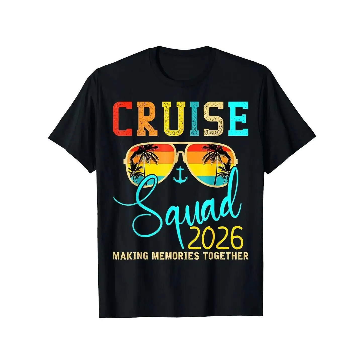 Squad Crew Cruise 2026 Matching Family Graphic Tee, Cotton Short Sleeve Summer Vacation Group T-Shirt for Men and Women, Family Trip Outfit, cotton graphic tees, summer clothing, summer fits, Comfort Fit