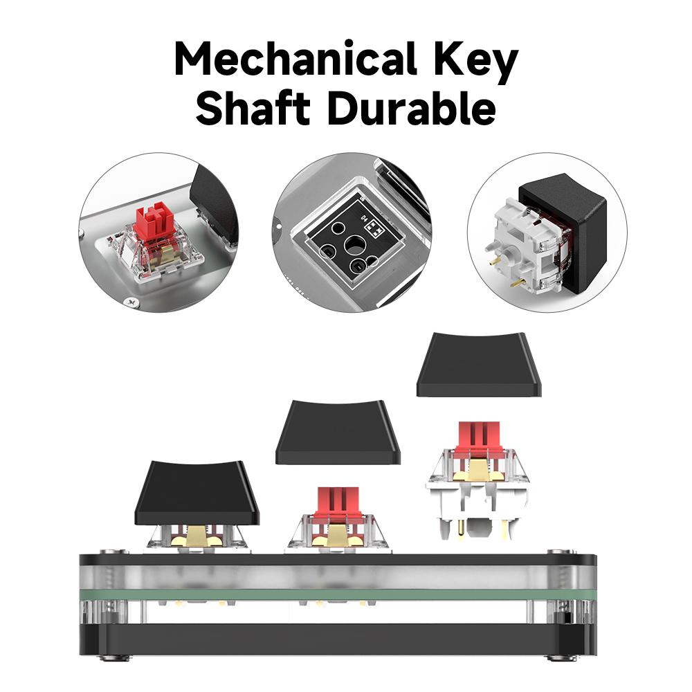 2026 Macropad Macro Programming Keyboard RGB Mini Hot Swap Gaming Custom Knob Keypads Red Switch 3 Keys Knob For Photoshop Multimedia