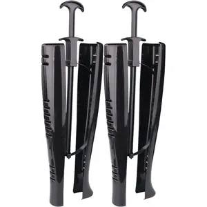 1Pc/2Pcs 16 Inch Black Boot Support Stand, Automatic Plastic Boot Shaper, Tall Knee High Boot Holder, Shoe Shape Retainer to Prevent Creasing, Household Boot Storage and Maintenance Accessory