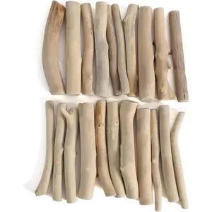 Driftwood for Crafts, 4.7 Inch Long 0.4-0.8 Inch in Diameter Driftwood Sticks for DIY Crafts Photo Props School Projects, Beach  Crafts Decor (20Pcs)