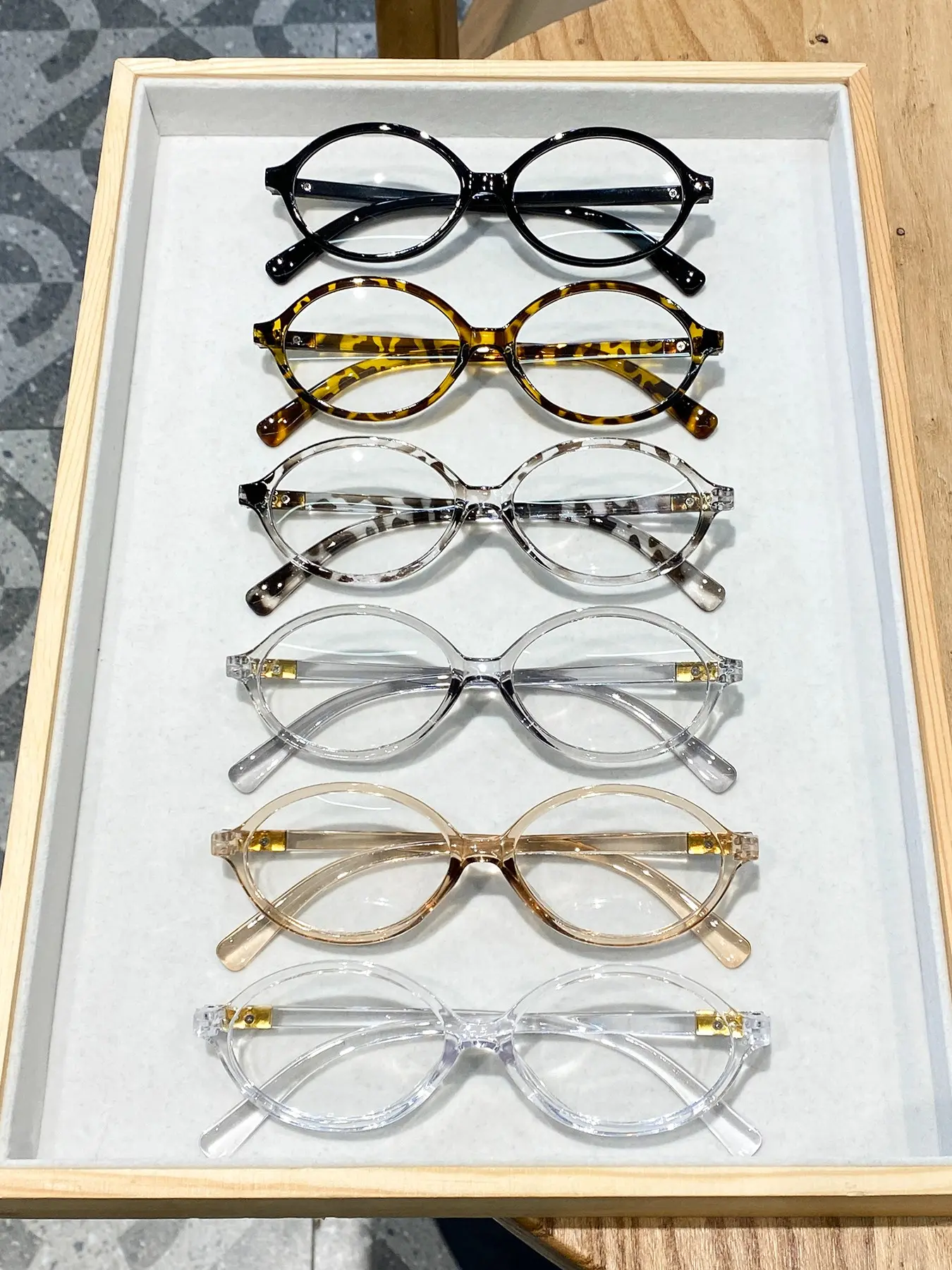 6pcs Women's Plastic Oval Tortoiseshell Frame Glasses, Casual Retro Cute Japanese Style, Perfect for College Library Afternoon Tea