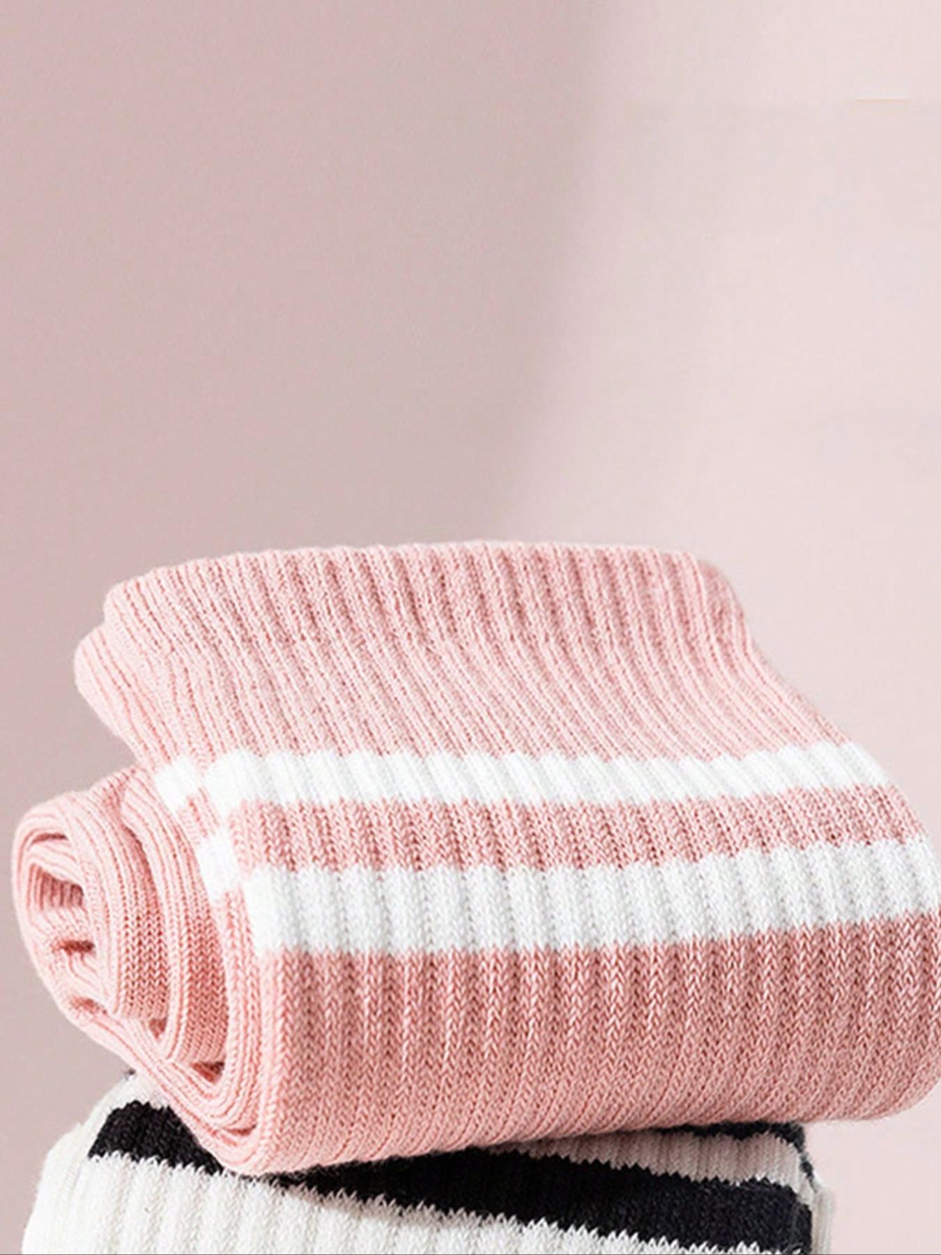 Women's Anti-Slip Socks for Yoga Pilates Gymnastics, Breathable Sweat-Absorbing Mid-Calf Socks, Grip Sports Socks, Sporty Plain Design, All Seasons Wear