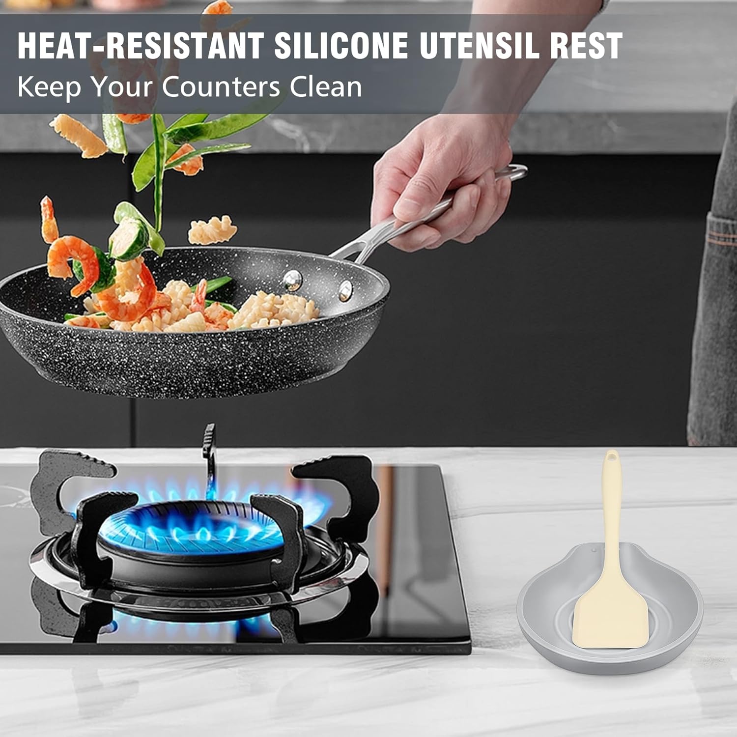 Spoon Rest for Stove Top - , Heat-Resistant Spoon Holder - Spoon Rest ...
