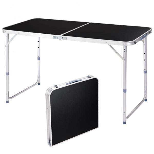 4Ft Portable Multipurpose Folding Table black