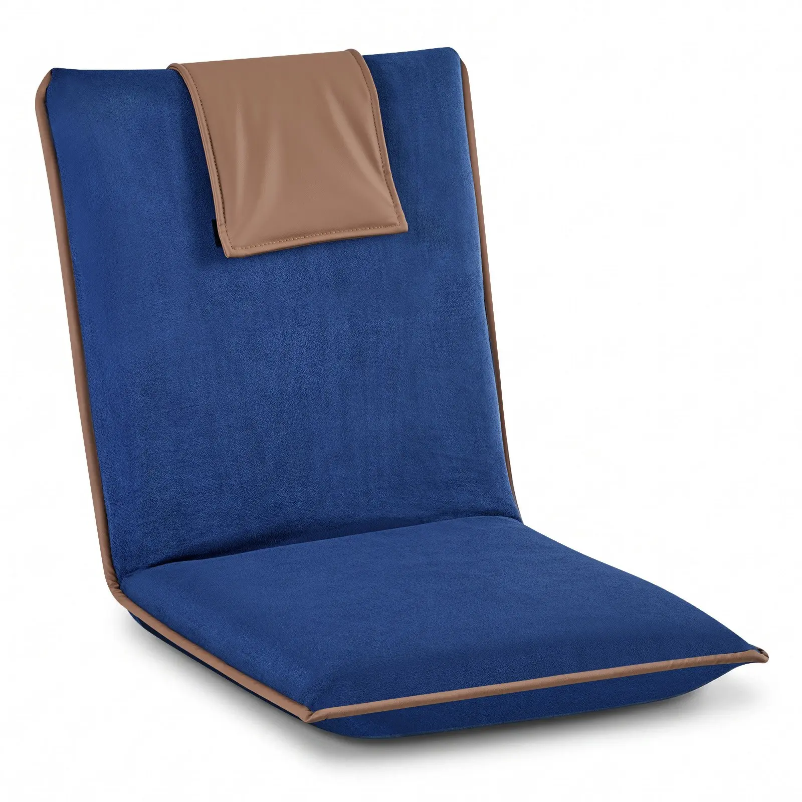 【Summerfinds】VEVOR Slim Legless Foldable Single Seat Floor Gaming Chair - 6 Adjustments, Back Support, 330lb Capacity Sturdy Metal Frame, Recycled Foam & Suede Fabric, Lightweight Spacious Design, Easy to Carry, for Gaming & Relaxation, Dark Blue