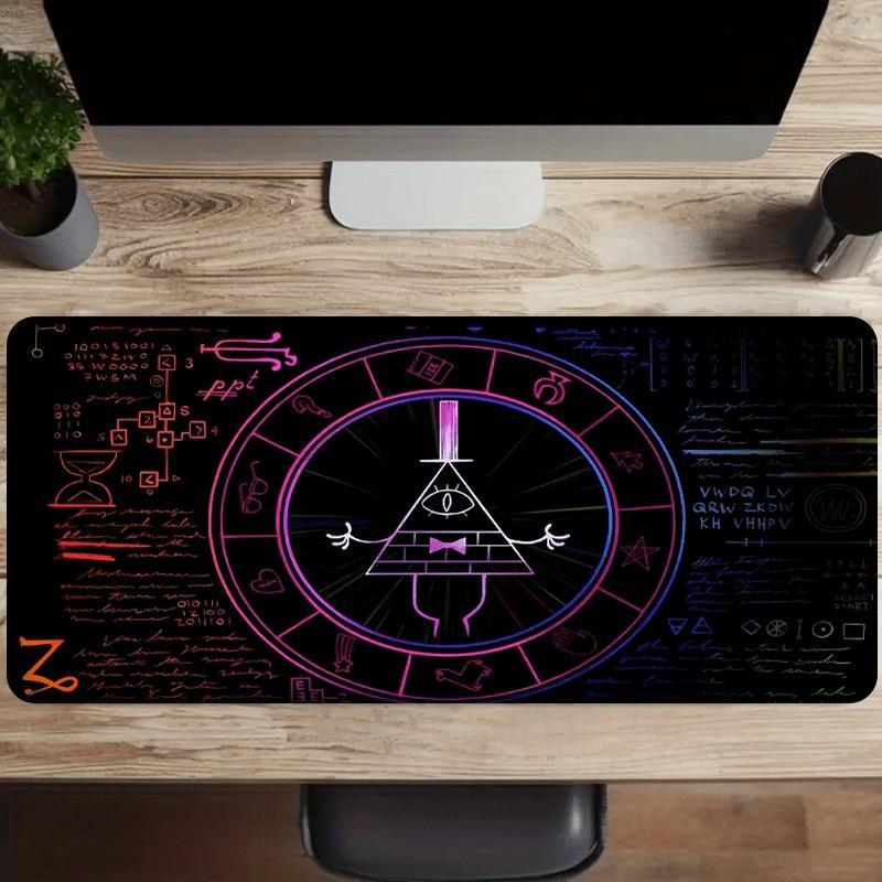Mysterious Geometric Pattern Mouse Pad, Rectangle Gaming Mouse Pad, Office Desk Keyboard Mat for Home Office Desk