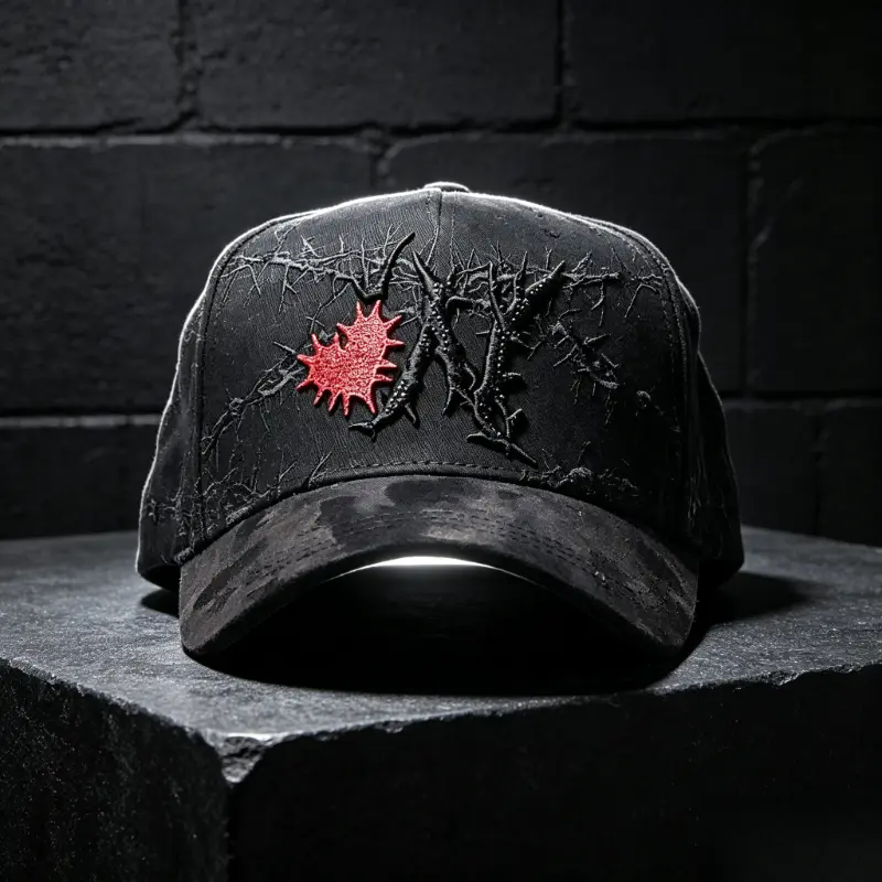 Barbas Hats x Willito Heartbreaker Collection Unisex Adjustable Snapback Hat - Distinctive Design Trendy Streetwear Baseball Cap for Fans, Summer Headwear for Daily Outfits & Outdoor Activities