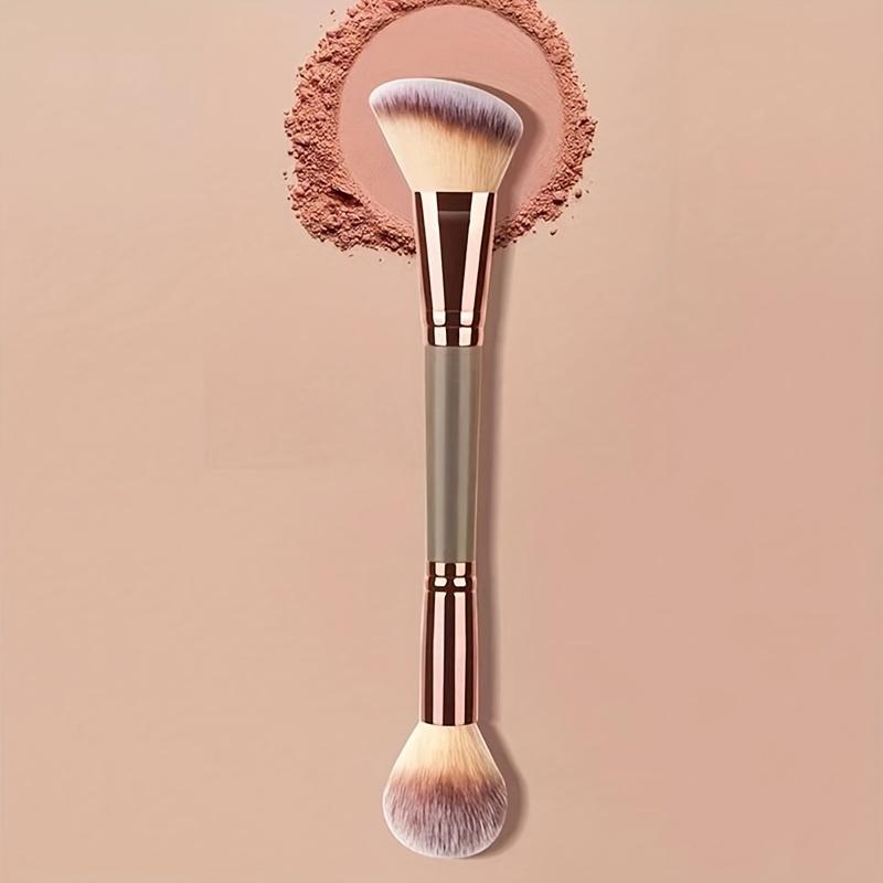 1pc Double-Ended Makeup Brush for Contouring And Blush, Super Fine And Does Not Cake