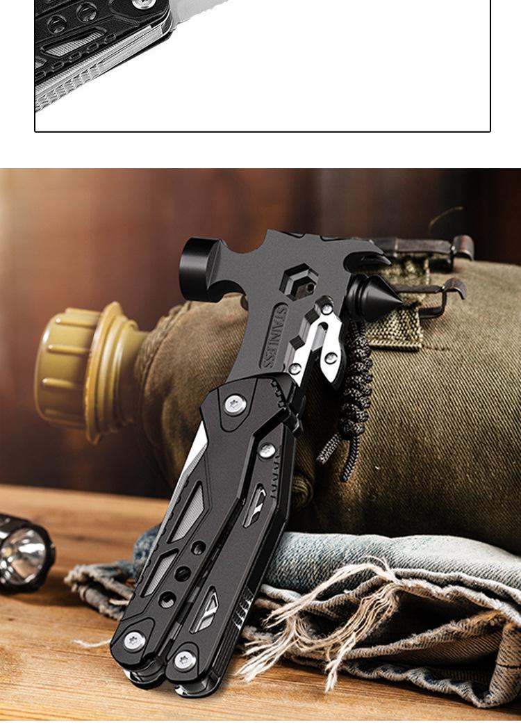 Multifunctional Emergency Escape Hammer Portable Car Window Breaker Survival Tool for Outdoor Camping Hiking Adventure Safety Gear