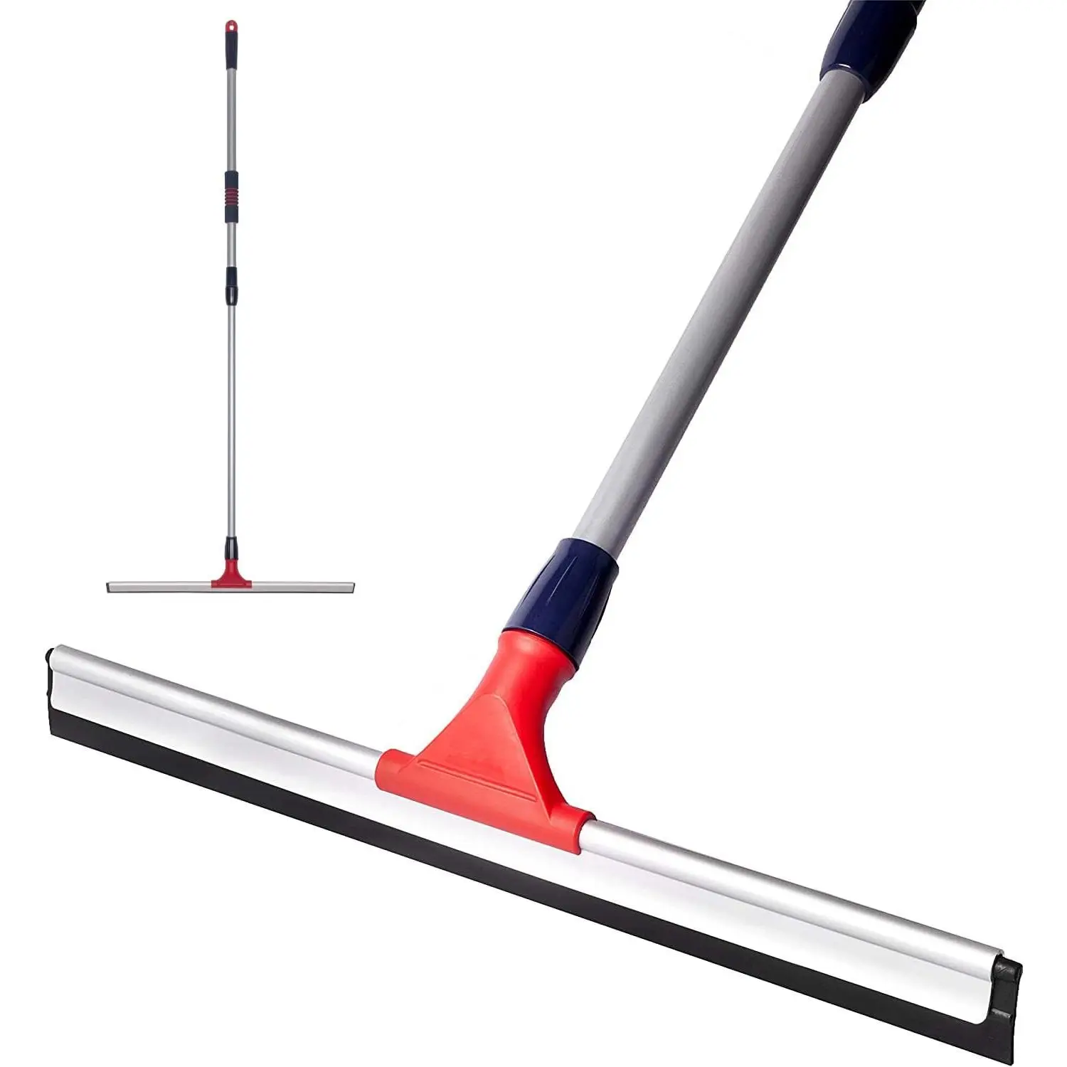 Professional Floor  for Concrete Floor, 24" Large Heavy Duty  for Floor,  Broom for Floor with Telescopic Handle 30”–57” for Tiles, Garage, Deck, Bathroom, Window