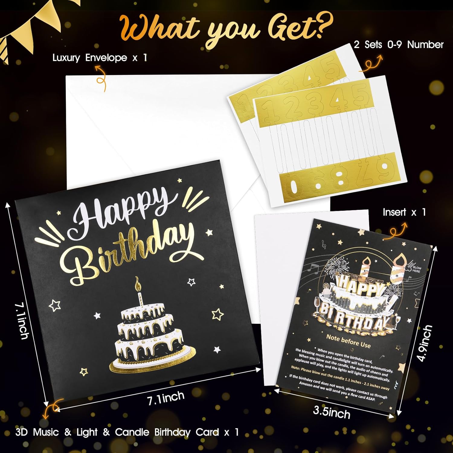 DIY 3D Pop Up Birthday Card with Cake, LED Lights & Music - Elegant ...
