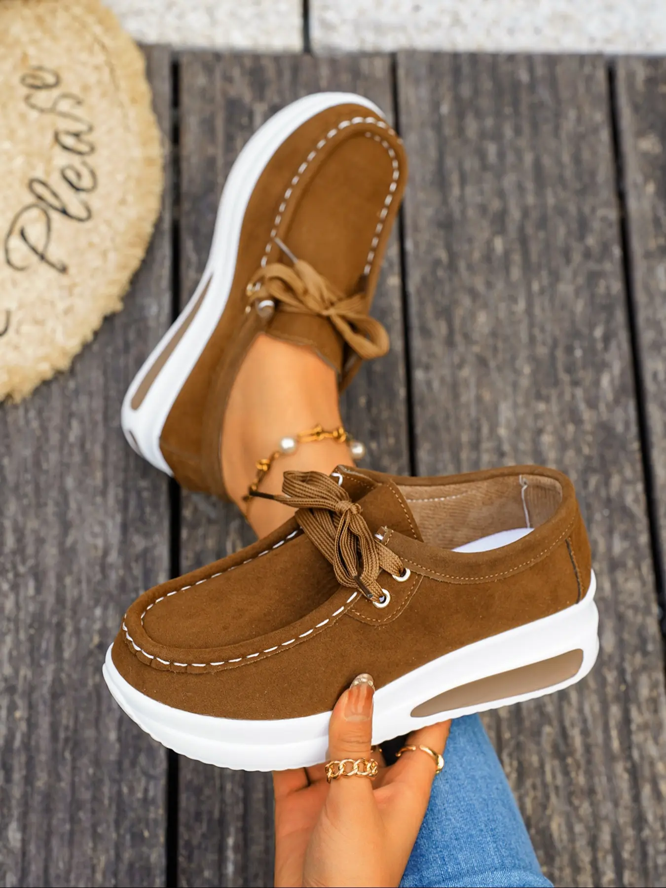Spring Women's Casual Sports Shoes Low-Top Lightweight Fashion Sneakers Non-Slip Sole Design Comfortable Walking Shoe Size Down Trendy Trainers