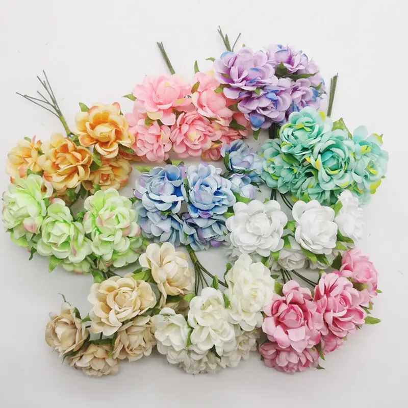 5 Bundles Realistic Rose Flowers, Wedding Decoration, Bride Wrist Corsage, Handheld Floral Arrangement, Valentine's Day Gift