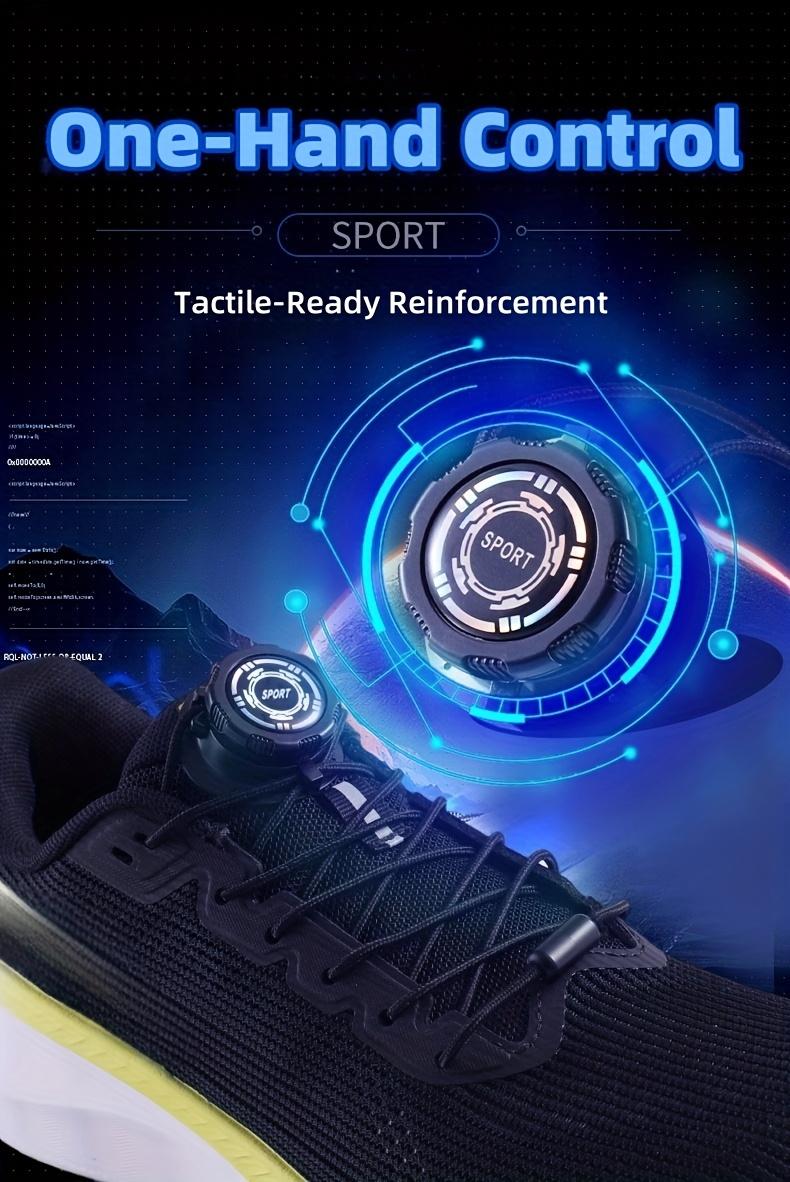 BIGWIG 1 Pair Third-Gen No-Tie Shoelaces Lock - Quick-Adjust Rotating Locking Mechanism, Lightweight ABS Anti-Slip Design, Fit for Hiking, Gym, Sports Shoes - Secure Closure for Men & Women