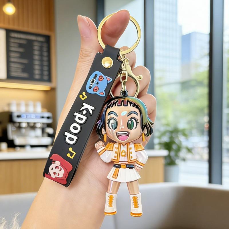 Colorful electroplating witch hunter keychain K-pop animation character fashion bag pendant cartoon silicone gift