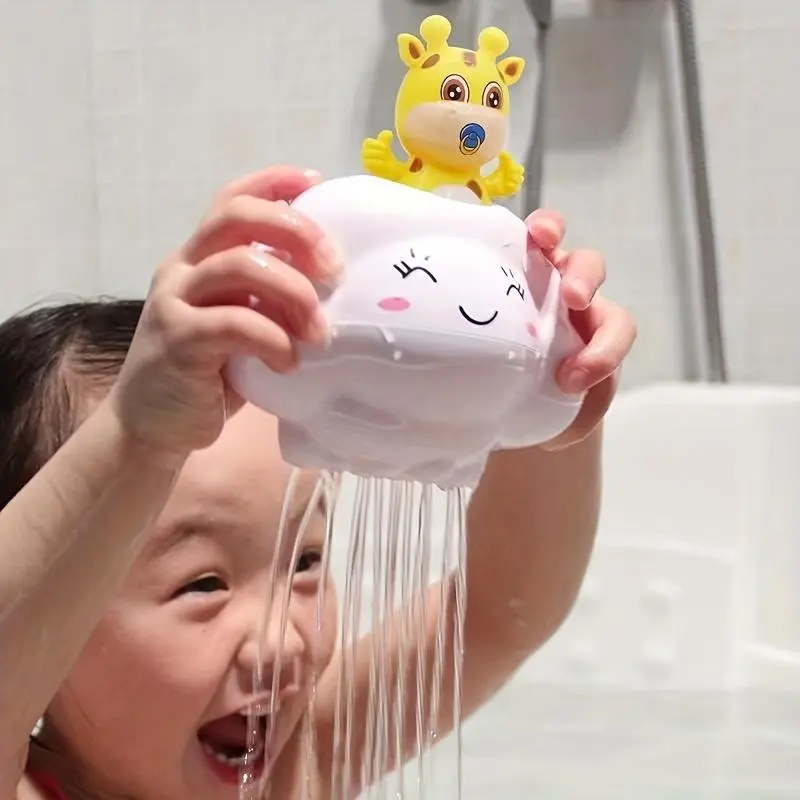 Deer-Shaped Soft Plastic Bath Playset for Toddlers - Unisex Non-Toxic Safe Material Sensory Shower Item, Cute Antler Design Bathing Gift (Toys & Hobbies Educational Language Toy)