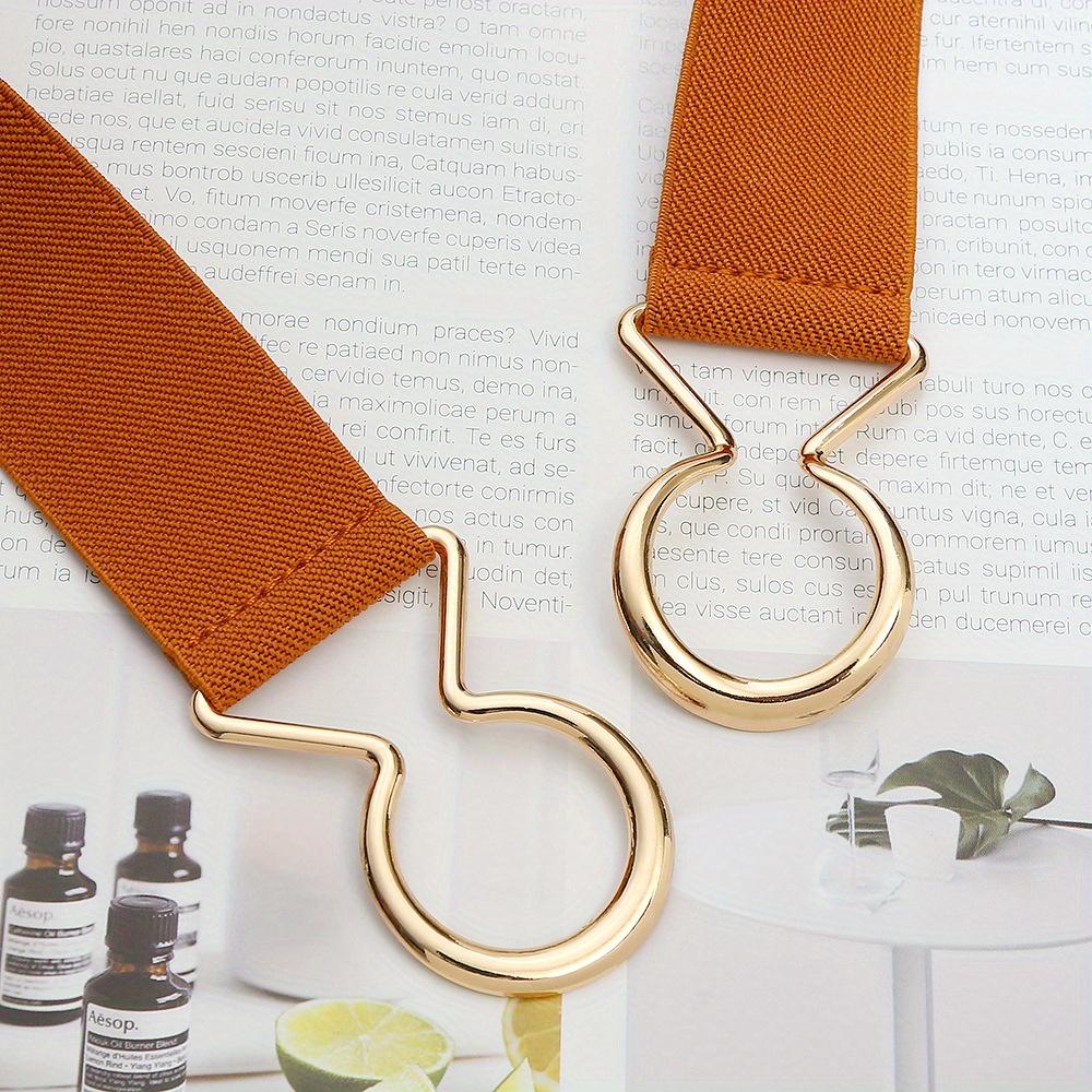 4 Pcs Stretch Skinny Belt, Retro Fashion Ladies Thin Belt,Solid Color Buckle,for Dresses Retro Stretch Ladies Waist Belt