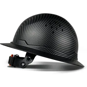 Full Brim Vented Bump Cap with Carbon Fiber Pattern, 6-Point Dial Fit safety helmet , Flip-Up Visor Compatible, Reflective Strips for Outdoor Work, Gardening, Cycling