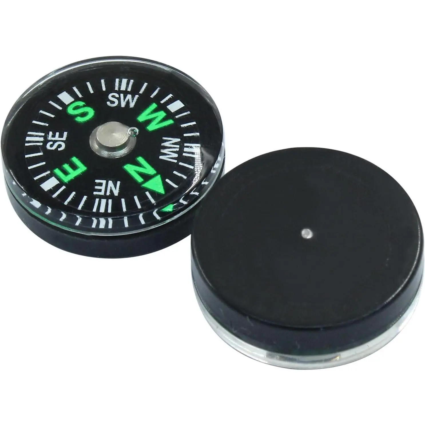 15Pcs 20mm Black Mini Pocket Button Compass for Kids Outdoor Hiking Survival Accessories Bulk
