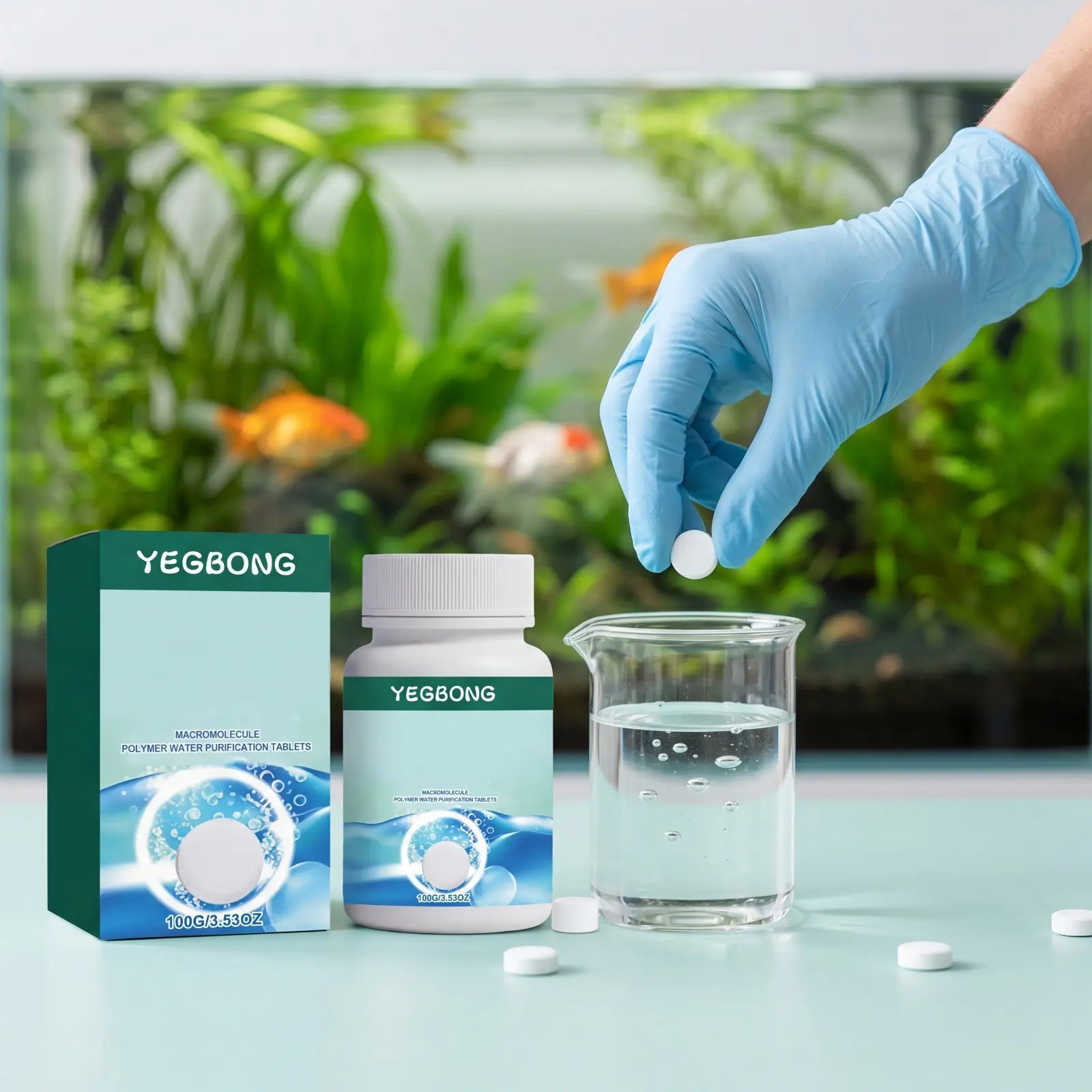 Aquarium Water Purification Tablets, Clear Fish Tank Water Cleaning, Convenient Daily Use, Home Aquarium Maintenance, Easy-To-Use Water Filters, Cleaner