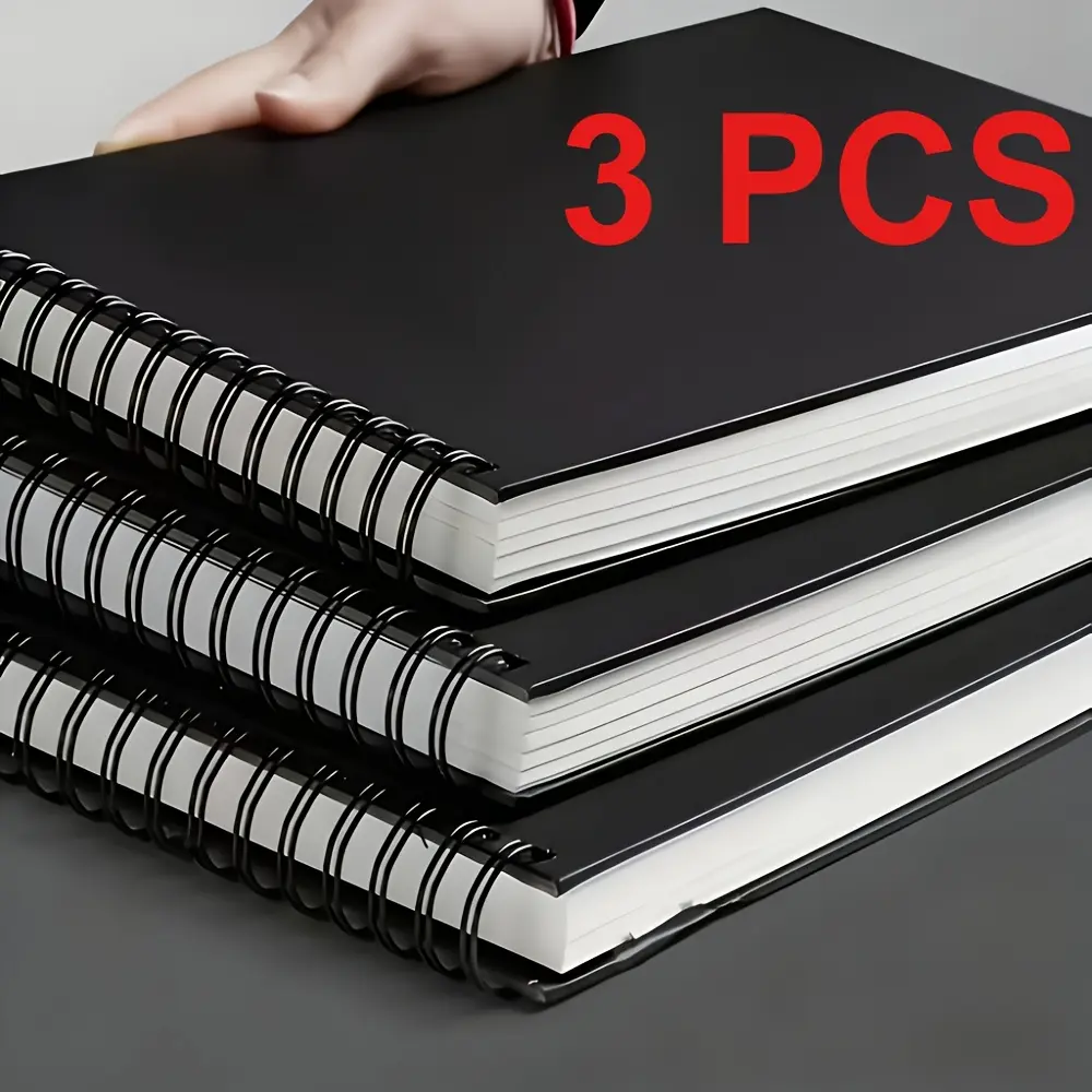Set of 3 Sketchbooks with Top Spiral Binding, Each Containing 40 Sheets of Acid-Free Paper, Ideal for Beginner Artists, Painting Notebook. Perfect As Gifts for Halloween Or Christmas, Measuring 5.82 Inches by 4.13 Inches.
