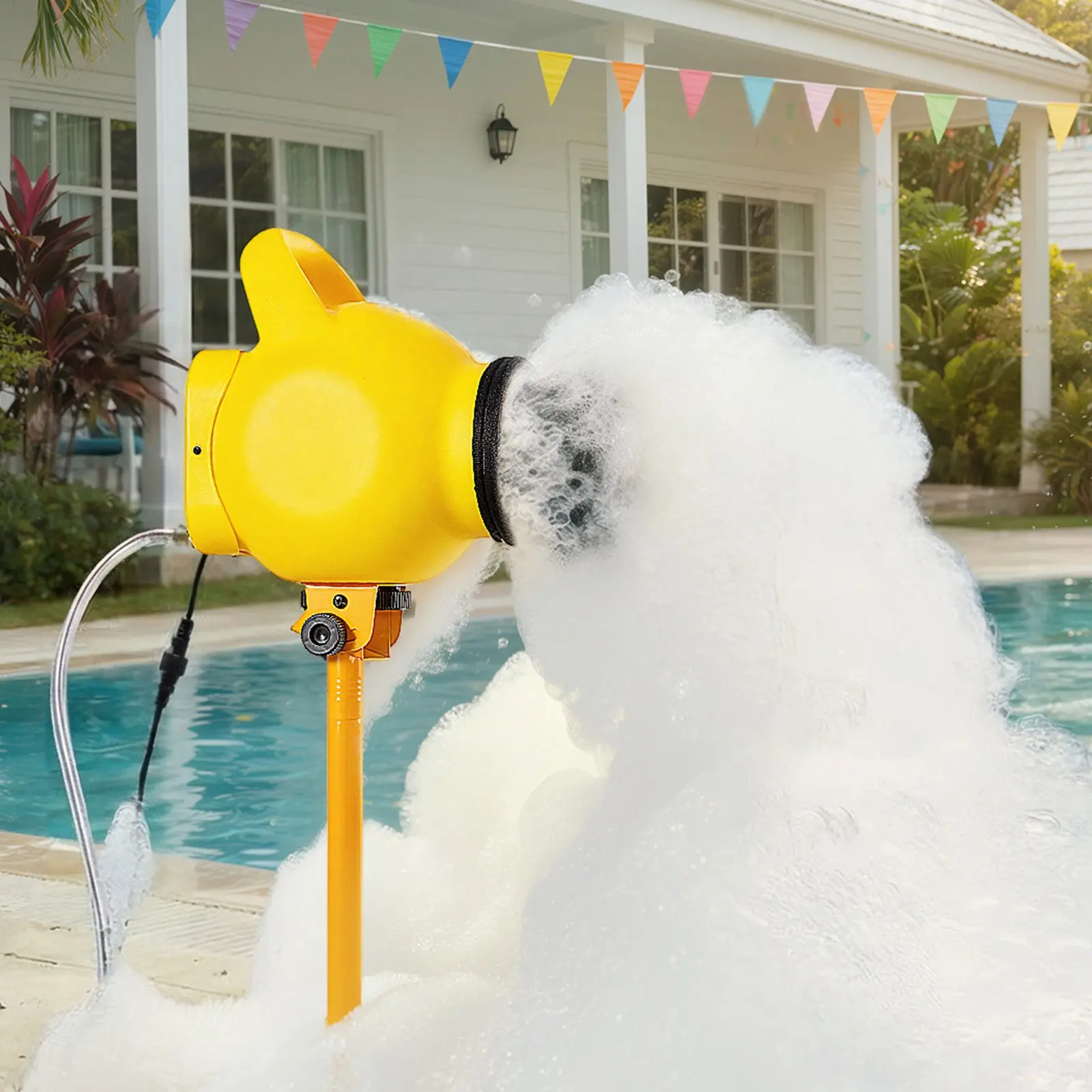 【DealsForYouDays】Foam Machine, Adjustable Angle Control Foam Cannon Party Machine, Bubble Cannon with 37QT Water Tank, Stable Vertical Design, Dense Foams Maker for Gatherings, Celebrations Party