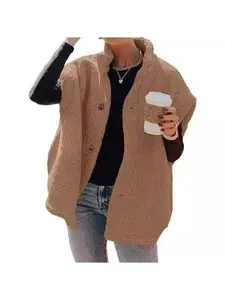 2025 autumn and winter new women's casual versatile sleeveless lambskin warm vest loose coat