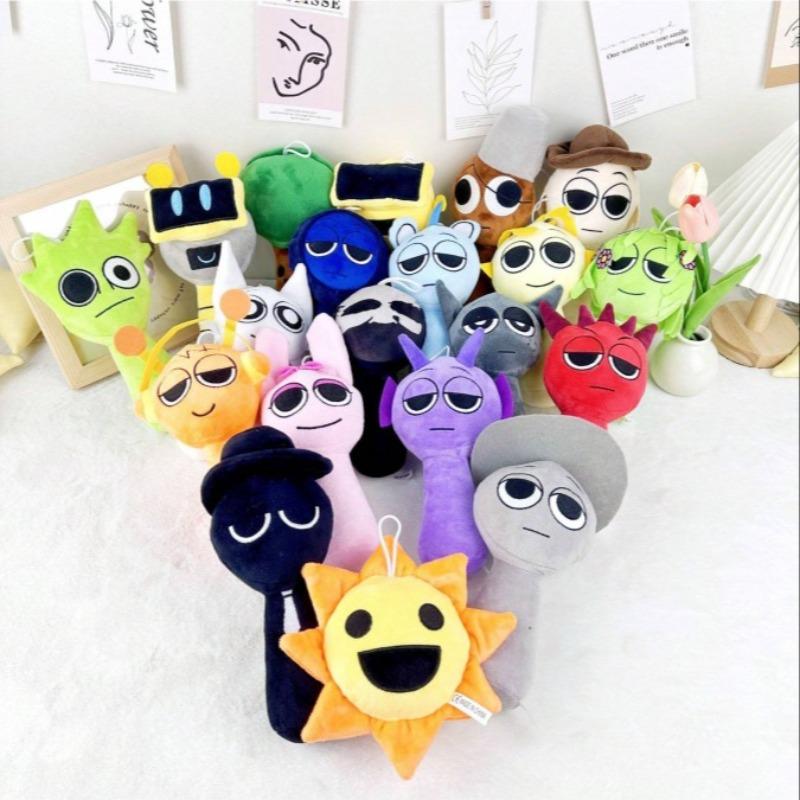 Cute Cartoon Plush Toy, 1 Count Colorful Emotional Expression Plushie, Soft Stuffed Animal, Kawaii Plush, Ideal Birthday & Holiday Gift, Soft Adorable Stuffed