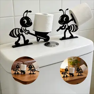 3D Printed Cute Ant Freestanding Toilet Paper Holder, Funny Novelty Bathroom Kitchen Countertop Paper Roll Storage Decor