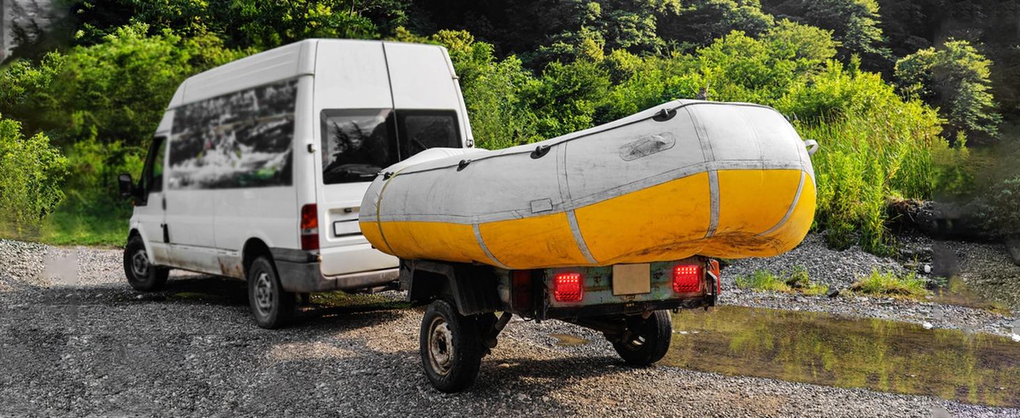 THE WELL KEPT Wireless Trailer Lights Magnetic, upgrade Rechargeable Wireless Trailer Tow Lights LED Kit, IP65 Waterproof, 10-Hour Battery Life, 100 FT Signal Synchronization for Towing Truck Camper RV Boat