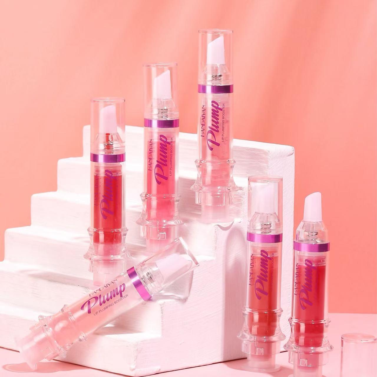Mirror Finish Plump Lip Gloss, Radiant Makeup Effect, Spring Press Design, Multiple Jelly Colors Available, Single Item Liquid Form