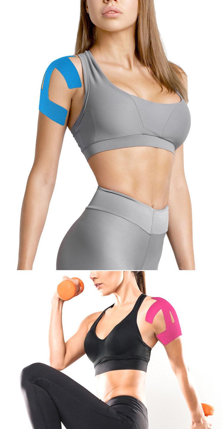 Pre-cut muscle tape for shoulder support, suitable for men and women, sports cut-out tape from manufacturer, stretchable and elastic for injury prevention and fixation
