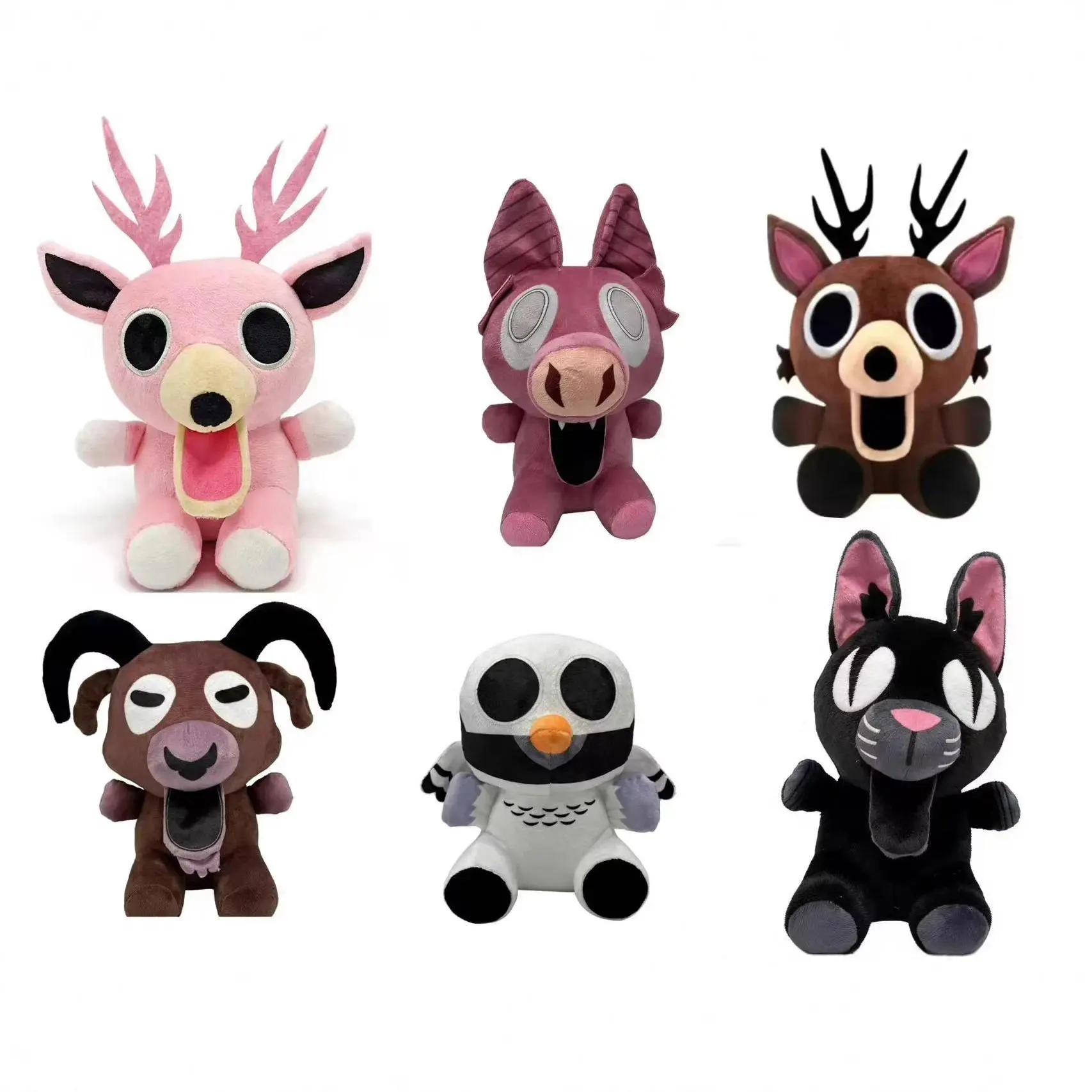 2026 New "99 Nights in The Forest" Deer Monster Stuffed Animal - Cute Q-Version Elk Plush Toy, Halloween Gift for 10-12 Years Old, GG025