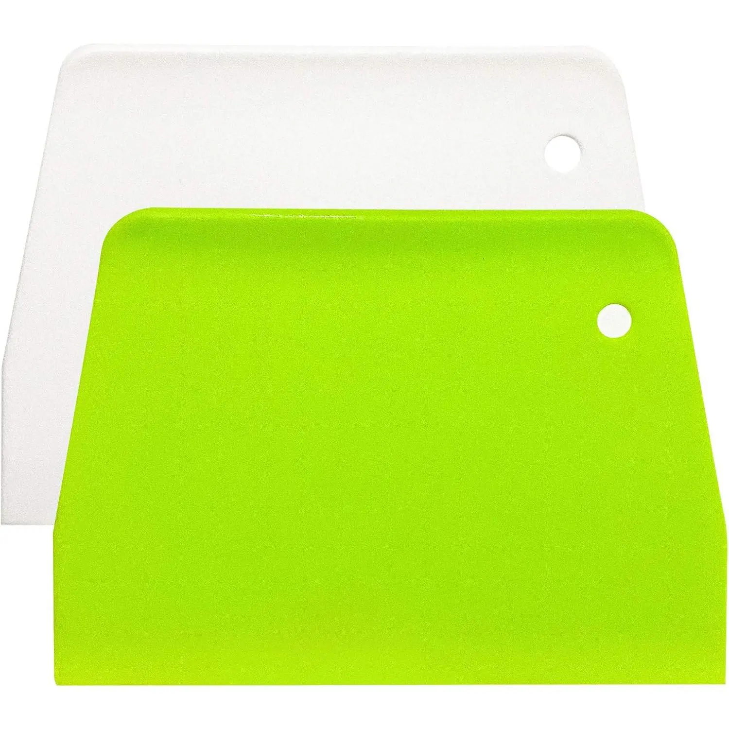(2PCS) Dough Scraper Bowl Scraper , safe Plastic Dough , Flexible Plastic Scraper Practical Bench Scraper Multipurpose  Scrappers for Bread Dough Cake Fondant Icing