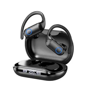 Bluetooth 5.4 Wireless Earbuds Headset with LED Battery Display, HiFi Stereo Audio, Noise Cancellation Calls, 50H Playtime, Sport Ear Hooks - Mobile Electronic Headphones for iOS & AndroidWireless,Deep,Bass,Stereo,Earbuds