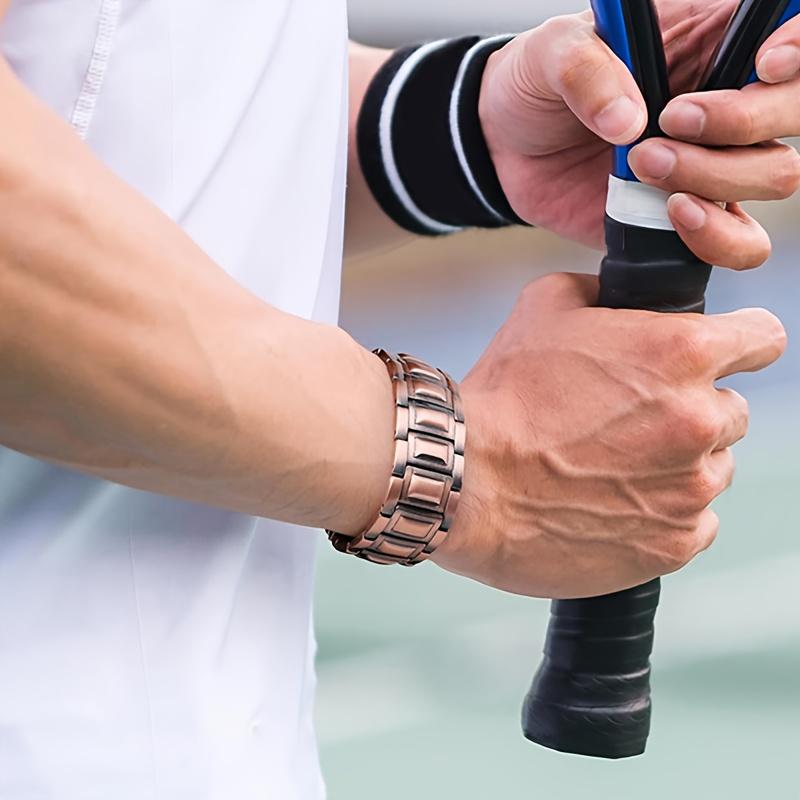 Magnetic Bracelet for Men  Stylish Titanium Steel Bracelet with Adjustable Length, Metal Clasp, 3X Strength, Perfect Gift for Him, Adjustable Bracelet  Modern Bracelet  Durable Bracelet