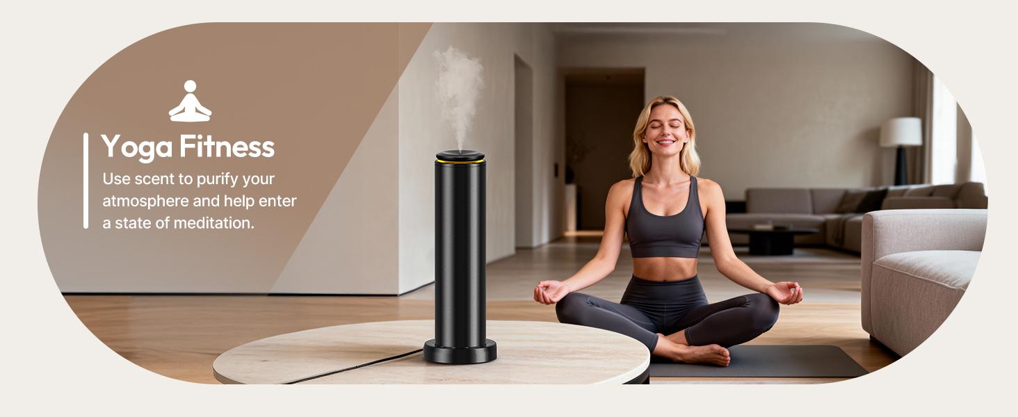 Waterless Scent Diffuser Starter Kit - 2000 Sq Ft Coverage,Diffuser with Remote/LED Light,Suitable for Home, Office, Hotel