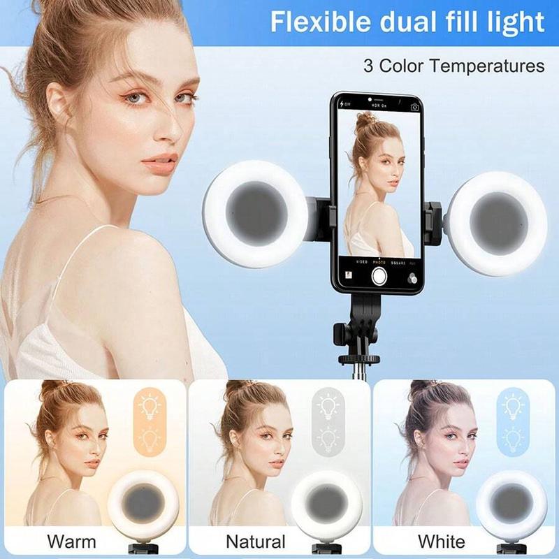 Multi-Function Selfie Stick with Ring Light, 67" Tripod with Wireless Remote, Compatible with Bluetooth-compatible Cameras & Music Control for iOS & Android, Phone Accessories