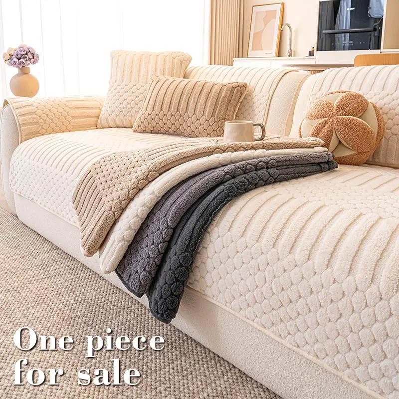 Pure Color Sofa Cover Biscuit Style, Non-Slip Washable Sofa Protector, Soft Comfortable Couch Covers, Towel or Pillowcase, Home Living Room Decor, Dustproof Sofa Slipcover, Sofa Slipcover