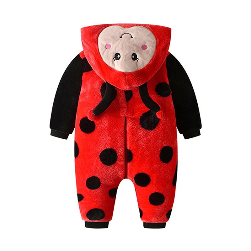 Infant Baby Girl Boy Animal Cosplay Costume Cartoon Ladybug/Bee Hooded Long Sleeve Halloween Fall Winter Clothes 0-24 Months